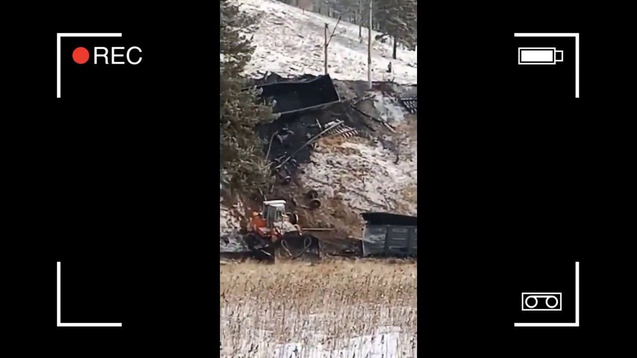 Крушение поезда 02.03.2020 г. в Забайкалье/Train Crash 02.03.2020 In Transbaikalia.