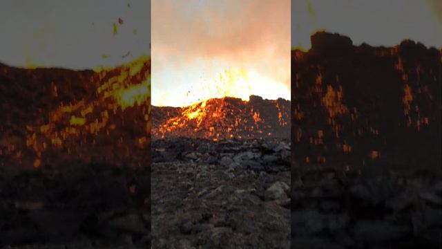 2023 Litli Hrútur Vulcano Magma Hit nearly Tourist Iceland [4k] Short