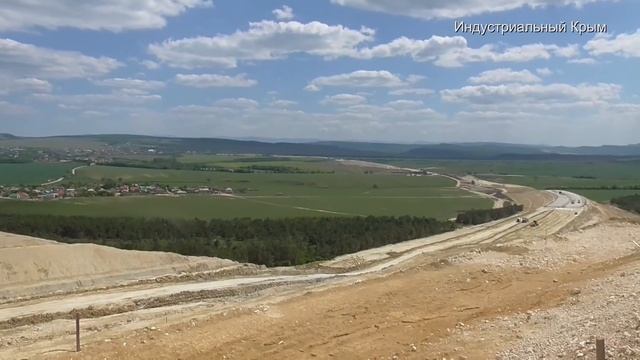 Трасса "Дубки-Левадки" - выемка, раазвязка с "Тавридой" 12.05.2018 смотреть онлайн