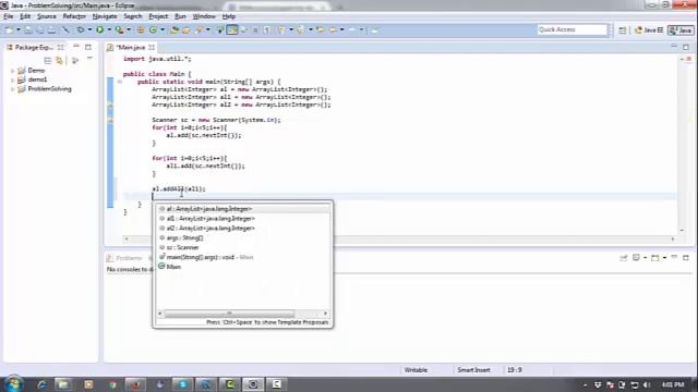 Write a java program for Array List Merging and Sorting смотреть онлайн