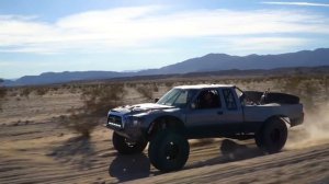 Toyota Tacoma & Ford Ranger Raptor & F350 Prerunners FULL SPEED in Ocotillo Wells | DESERT TRIP