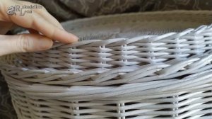 Большой плетеный короб, корзина для белья (игрушек). Показываю некоторые свои материалы для плетени