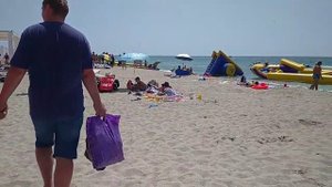 Крым. посёлок Поповка. Центральный пляж.