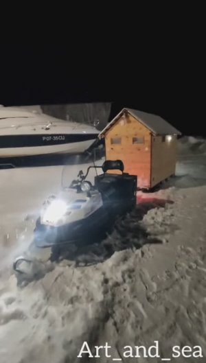 Рыбалка на Ладоге удалась! Рыбалка в передвижном домике на лыжах.