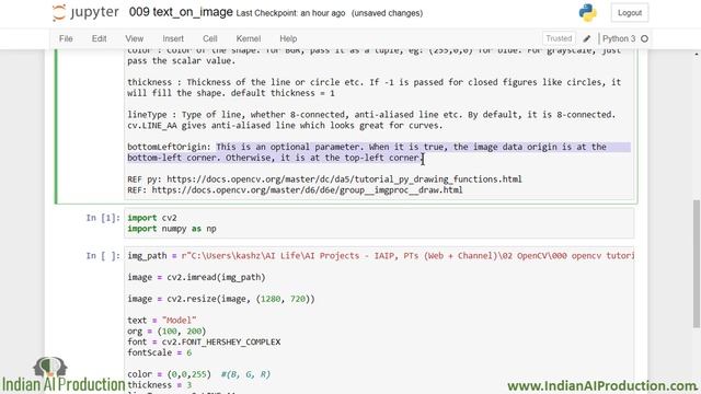 Put Text Over a Picture in OpenCV Python | OpenCV Tutorial in Hindi | Computer Vision