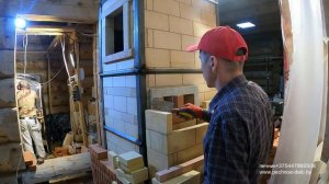 389. Как мы делаем примыкание к газосливам. Банная печь из кирпича обращенка. Москва.