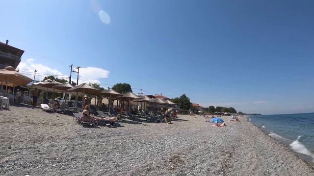 Leptokarya, Greece ?? Beach Walk ❤️ смотреть онлайн