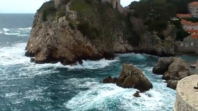 034 Хорватия 2013 Дубровник Градац Водопады рыбалка море Croatia Dubrovnik waterfall fishing горы смотреть онлайн