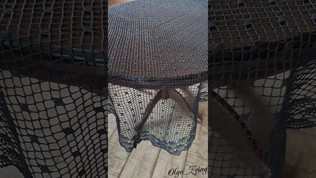 Скатерть вязаная крючком прямоугольная