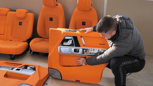 Custom Brabus Orange Interior Transformation  Mercedes W463A 6x6 G63