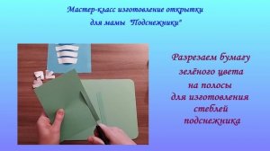 Мастер-класс: " Открытка для мамы. Подснежник " (Подготовила Затула В. А.) 2023 г.