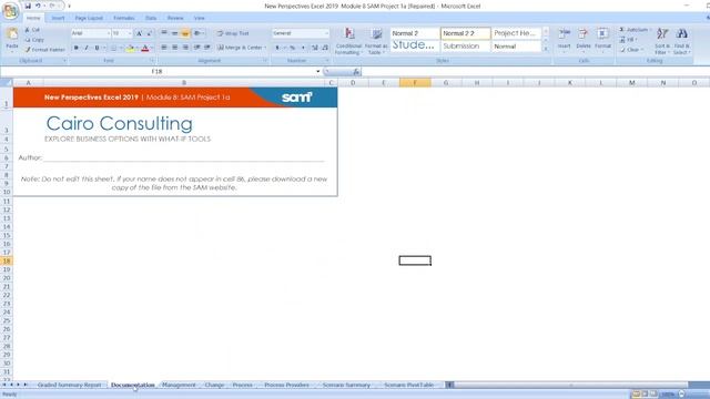 New Perspectives Excel 2019 | Module 8: SAM Project 1a #newperspective #excelproject #module8