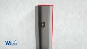 Установка душевого ограждения WeltWasser