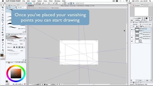 Clip Studio Paint Perspective Tool - Tutorial (manga Studio 5)