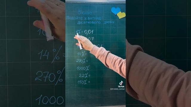 Перетворення відсотків у десятковий дріб. 5 клас смотреть онлайн