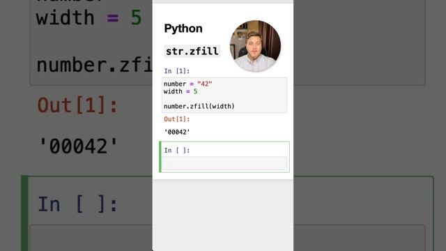 Как использовать zfill на строке с минусом #Python #SurenPyTips