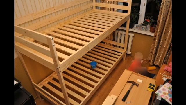 Сборка двухъярусной кровати IKEA MYDAL 15 секундный ролик - Ikea Mydal Bunk 15 Seconds смотреть онлайн