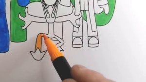 Roblox Rainbow friends coloring pages/All five Rainbow friends/ Colorear Rainbow Friends