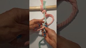 Прямой жгут из петельных узлов макраме. Макраме с нуля.