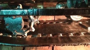 Очистка гусеницы на мотобуксировчике, установка ремней.