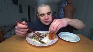 МУКБАНГ/АСМР РИС/ ШПРОТЫ/ ЛУК/ СУХАРИКИ/ КЕТЧУП/ БАГЕТ/ ОБЖОР/ УЖИН/ EATING/ASMR/Mukbang #459