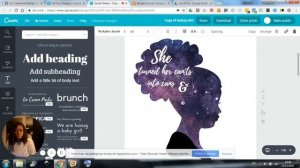 How to add text to an image with Canva - Galaxy Girl Tutorial