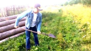 ВИДЕОУРОК: Как обращаться со штыковой лопатой!!! Шок!!!!!