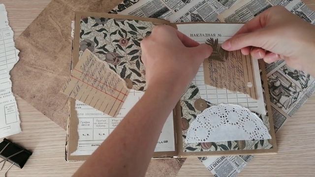 Оформление блокнота в стиле винтаж и ботаника | Journal decor vintage and botany смотреть онлайн