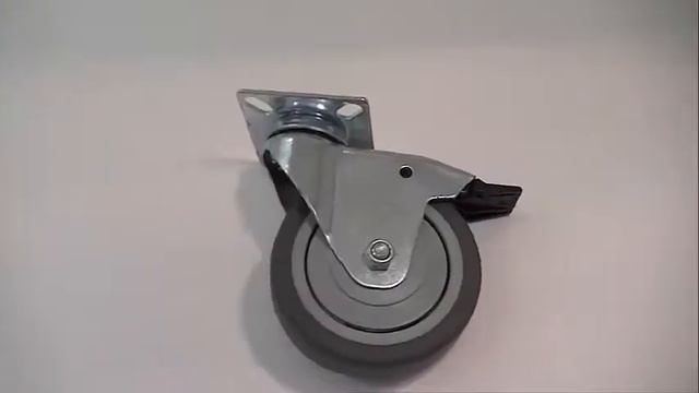 Колесо 100 мм поворотное с тормозом резиновое смотреть онлайн