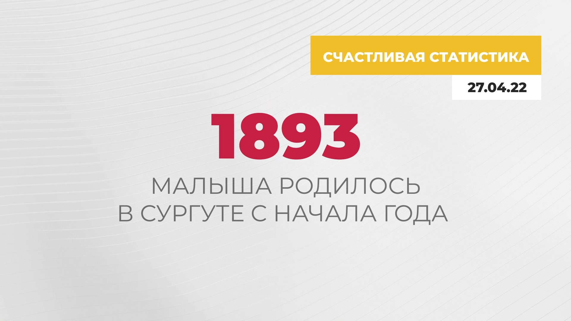 Счастливая статистика Сургута. 27.04.2022