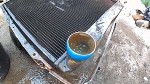 Бизнес на спецтехнике. Промывка радиатора. Метод действенный, но проблема не решена.