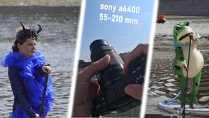 Сап-заплыв в по Москве реке