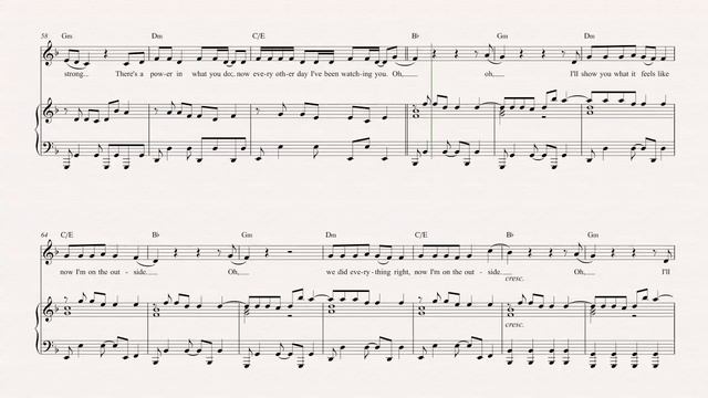 Violin - Outside - Calvin Harris ft Ellie Goulding -  Sheet Music, Chords, & Vocals