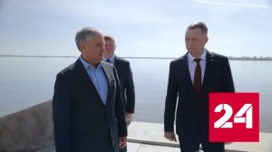 Володин проконтролировал ход реконструкции набережной в Саратове - Россия 24