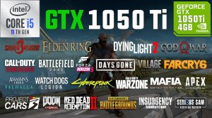 GTX 1050 Ti 4GB Тест в 30 играх в 2022