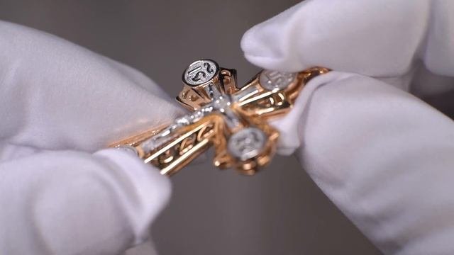Православный серебряный крест 925 пробы с позолотой.