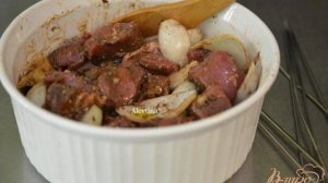 Свиной шашлык на вине