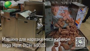 Машина для нарезки мяса кубиком Vega Meat Dicer H500S Тест нарезки курицы и свинины, говядины 5х5 см