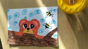 Рисуем медвежонка на дереве | Арт Настя