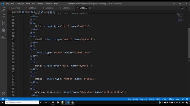 HTML Tutorial: Forms & Input Tags | Web Development Tutorials #8