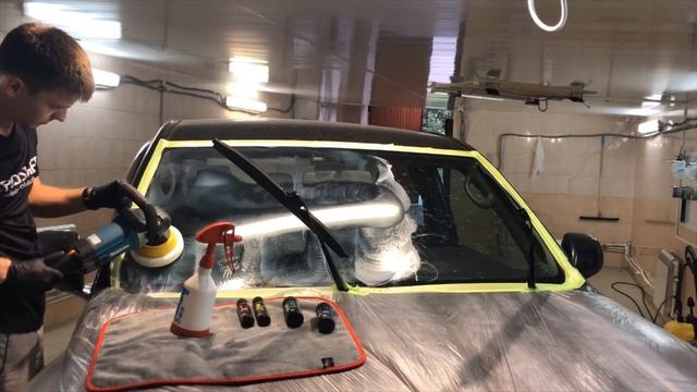 Полировка лобового стекла Toyota Prado