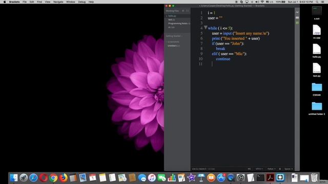 Tutorial #57:  Using Break and Continue with While loop | Python Course for Beginners to Experts!