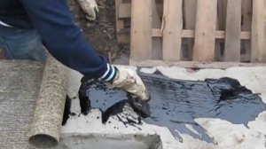 гидроизоляция цоколя битумной мастикой и рубероидом