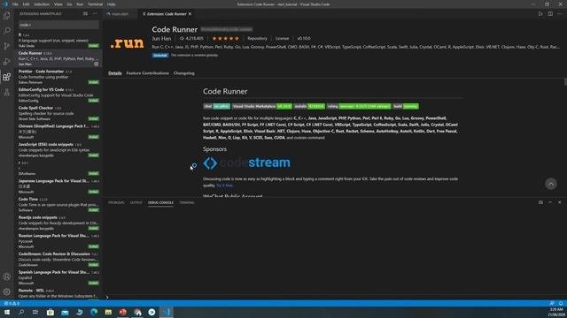 Dart Tutorial 6 add code runner pluggin to finish dart environment set up
