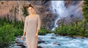 Просто и красиво! Вяжем стильный узор крючком для начинающих. Попетельное  описание вязания платья