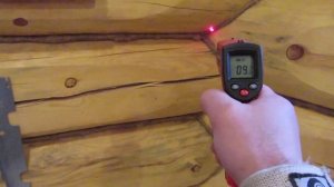 Ищем утечки тепла в доме из сруба и проверяем конопатку при помощи пирометра