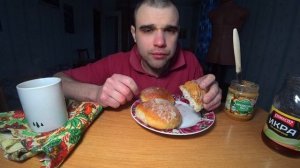 МУКБАНГ/АСМР БУЛОЧКИ СДОБНЫЕ С САХАРОМ/МАСЛОМ/АРАХИСОВОЙ ПАСТОЙ/ВАРЕНЬЕМ/ЧАЙ/EATING/ASMR/Mukbang#392