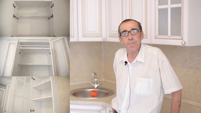 Отзыв Кухня белая с золотой патиной. Декоратор. смотреть онлайн