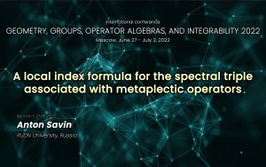 A local index formula for the spectral triple associated with metaplectic operators