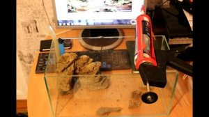 пескопад. водопад в аквариуме